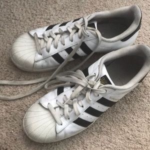 White Adidas Superstars!